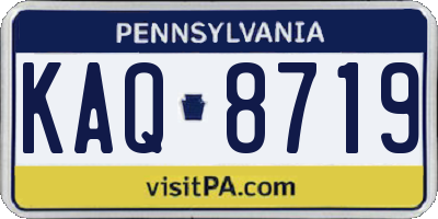 PA license plate KAQ8719