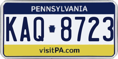 PA license plate KAQ8723