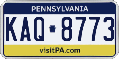 PA license plate KAQ8773