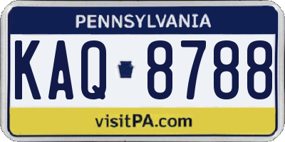 PA license plate KAQ8788
