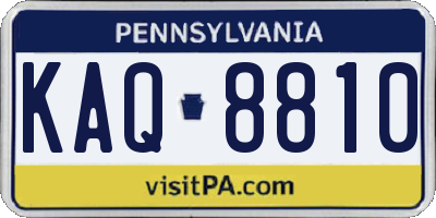 PA license plate KAQ8810