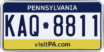 PA license plate KAQ8811
