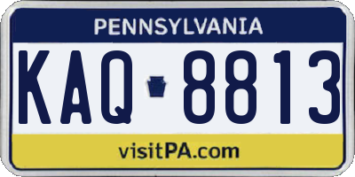 PA license plate KAQ8813