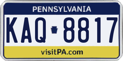 PA license plate KAQ8817