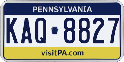 PA license plate KAQ8827