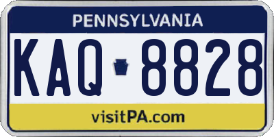 PA license plate KAQ8828
