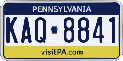 PA license plate KAQ8841