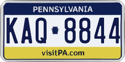 PA license plate KAQ8844