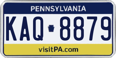 PA license plate KAQ8879