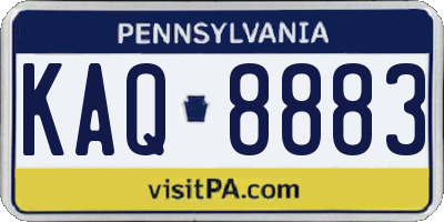 PA license plate KAQ8883