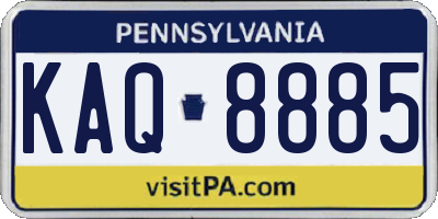 PA license plate KAQ8885