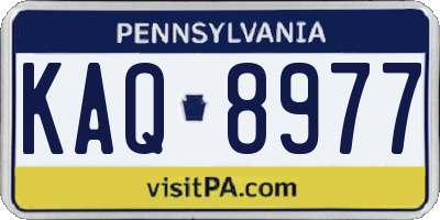 PA license plate KAQ8977
