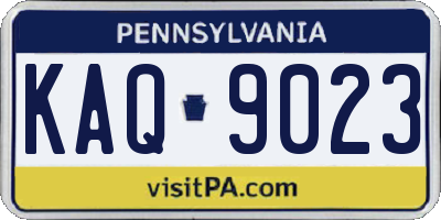 PA license plate KAQ9023