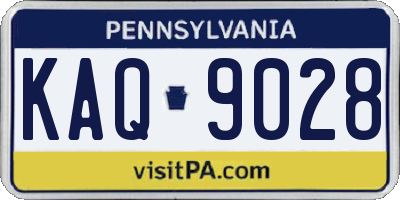 PA license plate KAQ9028