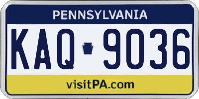 PA license plate KAQ9036