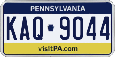 PA license plate KAQ9044