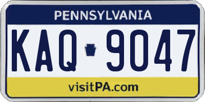 PA license plate KAQ9047