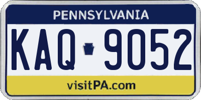 PA license plate KAQ9052