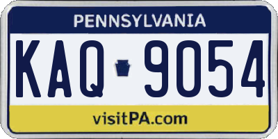 PA license plate KAQ9054