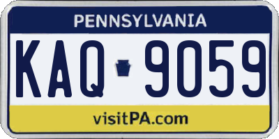 PA license plate KAQ9059