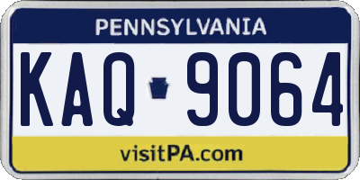 PA license plate KAQ9064