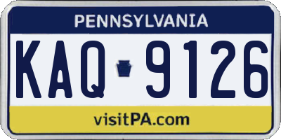 PA license plate KAQ9126