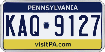 PA license plate KAQ9127