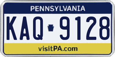 PA license plate KAQ9128
