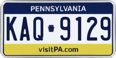 PA license plate KAQ9129