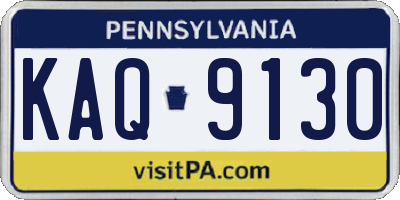PA license plate KAQ9130