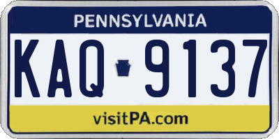 PA license plate KAQ9137