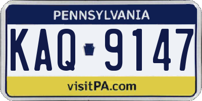 PA license plate KAQ9147