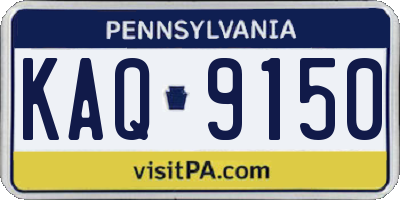 PA license plate KAQ9150