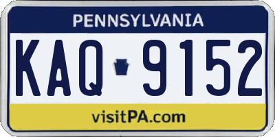 PA license plate KAQ9152