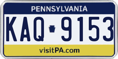 PA license plate KAQ9153