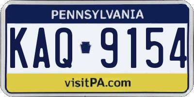 PA license plate KAQ9154