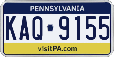 PA license plate KAQ9155