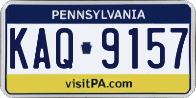 PA license plate KAQ9157