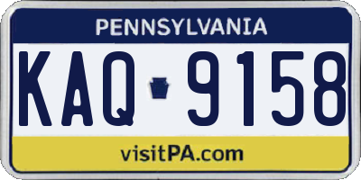 PA license plate KAQ9158