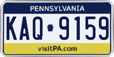 PA license plate KAQ9159