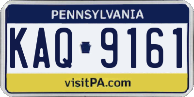 PA license plate KAQ9161
