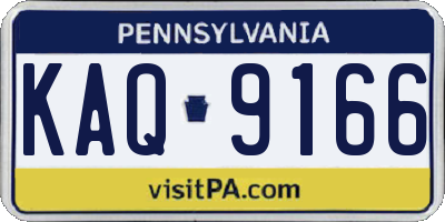 PA license plate KAQ9166