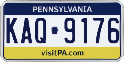 PA license plate KAQ9176