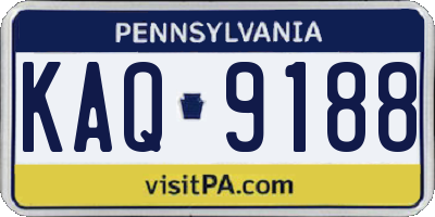 PA license plate KAQ9188