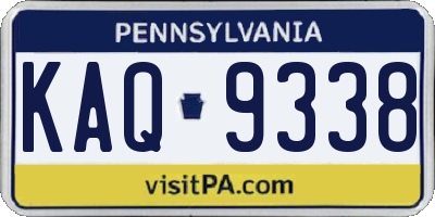 PA license plate KAQ9338