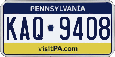 PA license plate KAQ9408