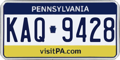 PA license plate KAQ9428