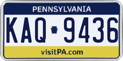 PA license plate KAQ9436