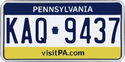 PA license plate KAQ9437
