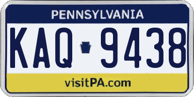 PA license plate KAQ9438
